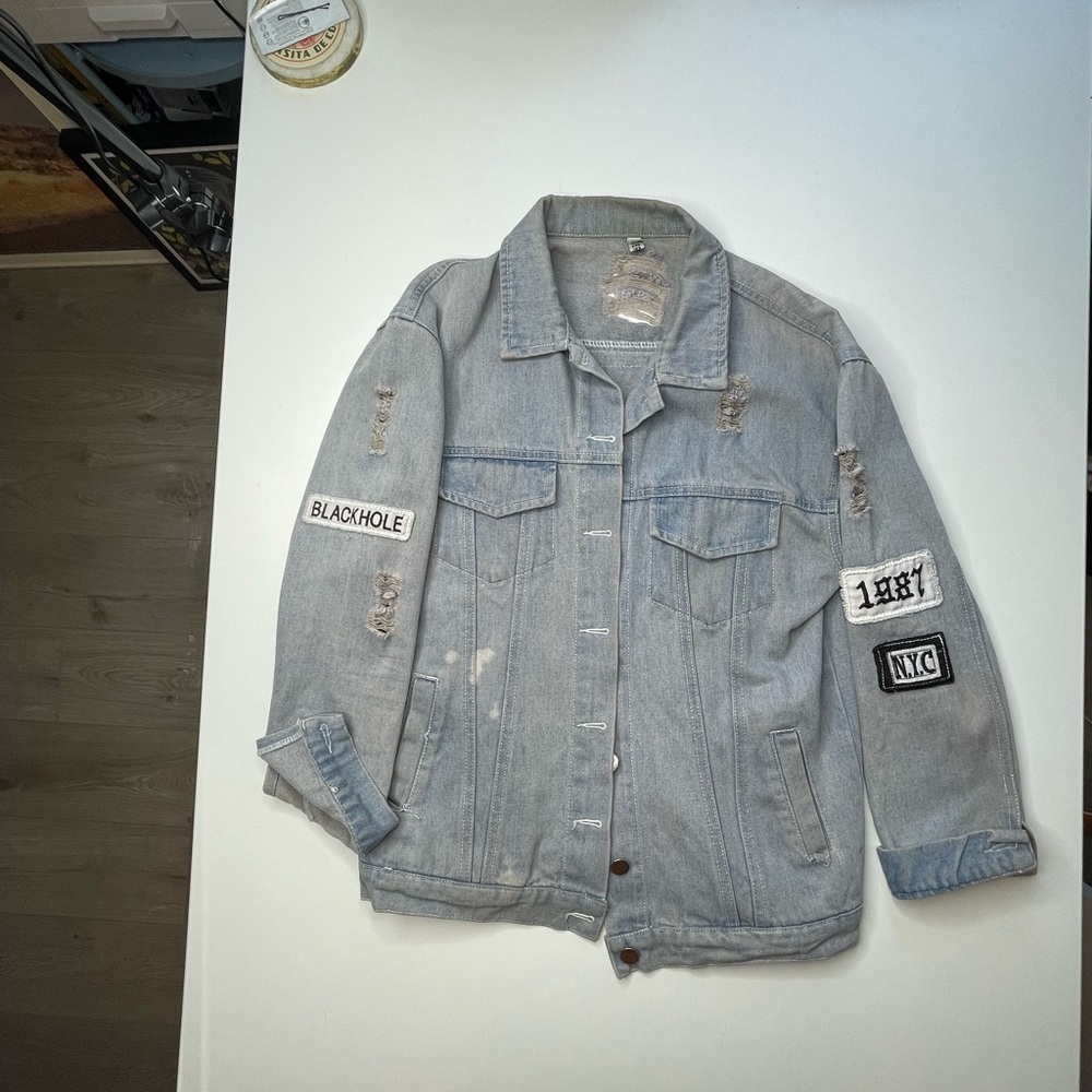 Small to medium Goth BB Where is my mind denim jacket - Picture 3 of 3